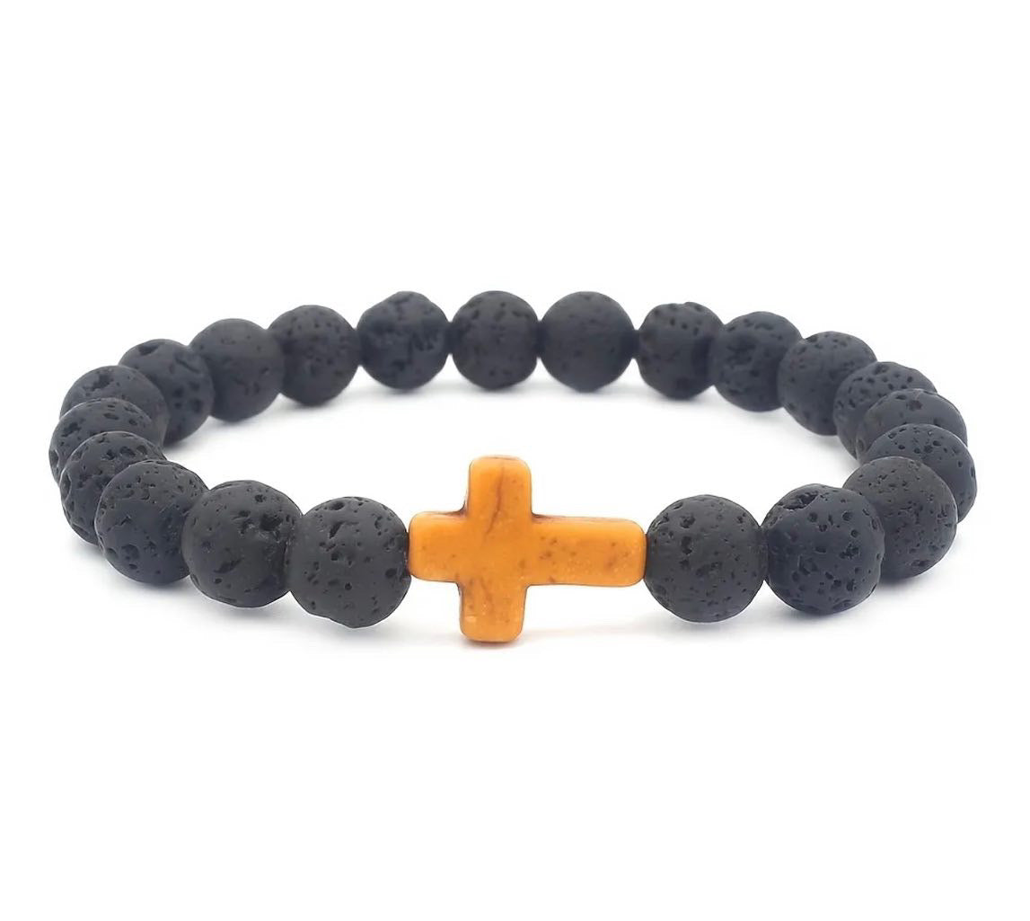 Beaded Cross Bracelet