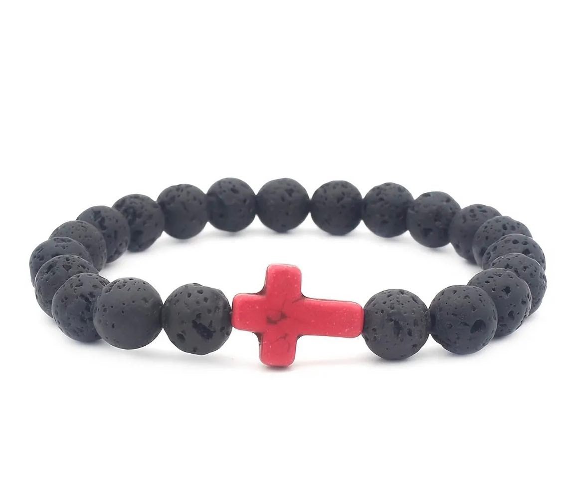 Beaded Cross Bracelet