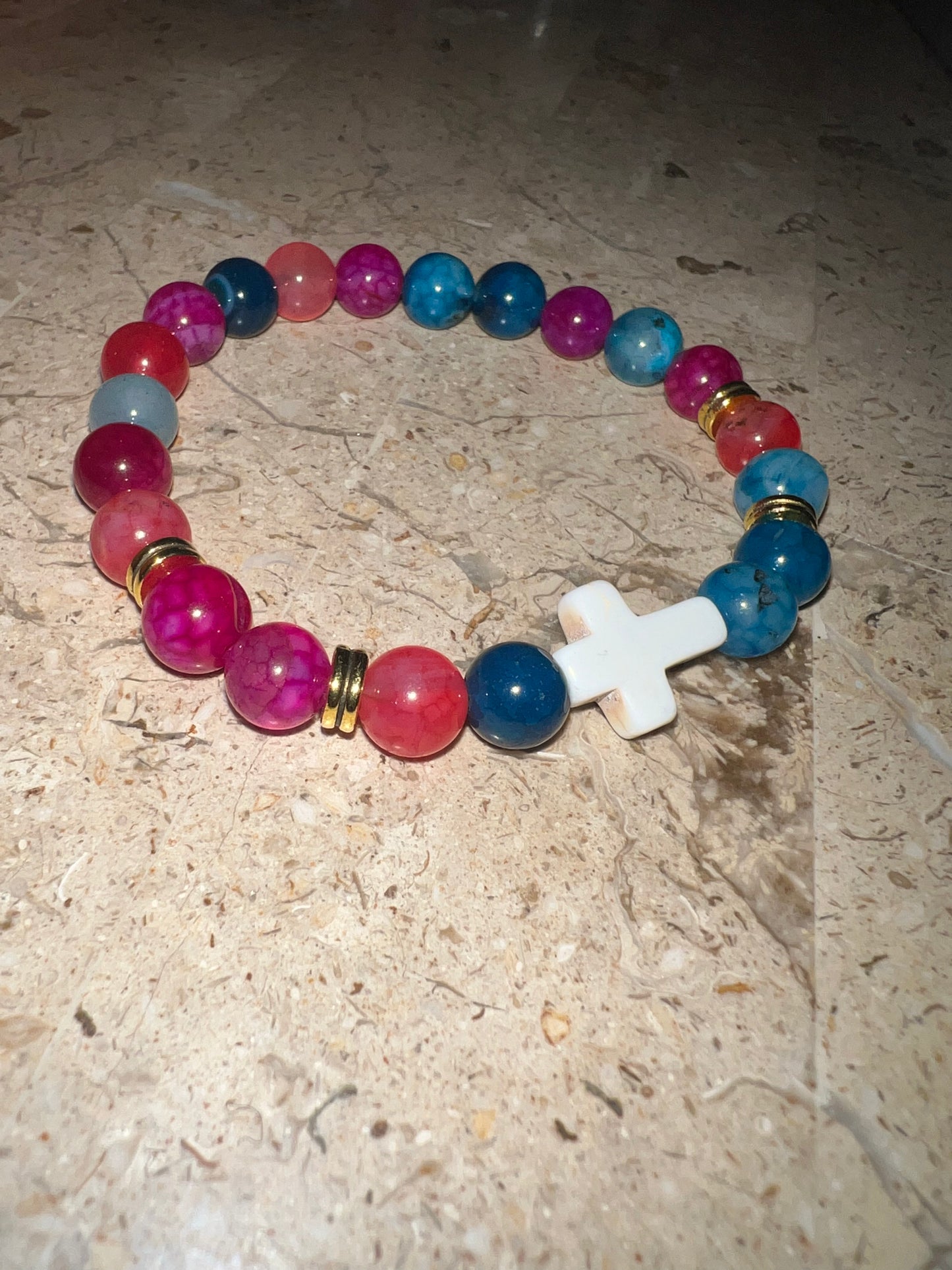 Beaded Cross Bracelet