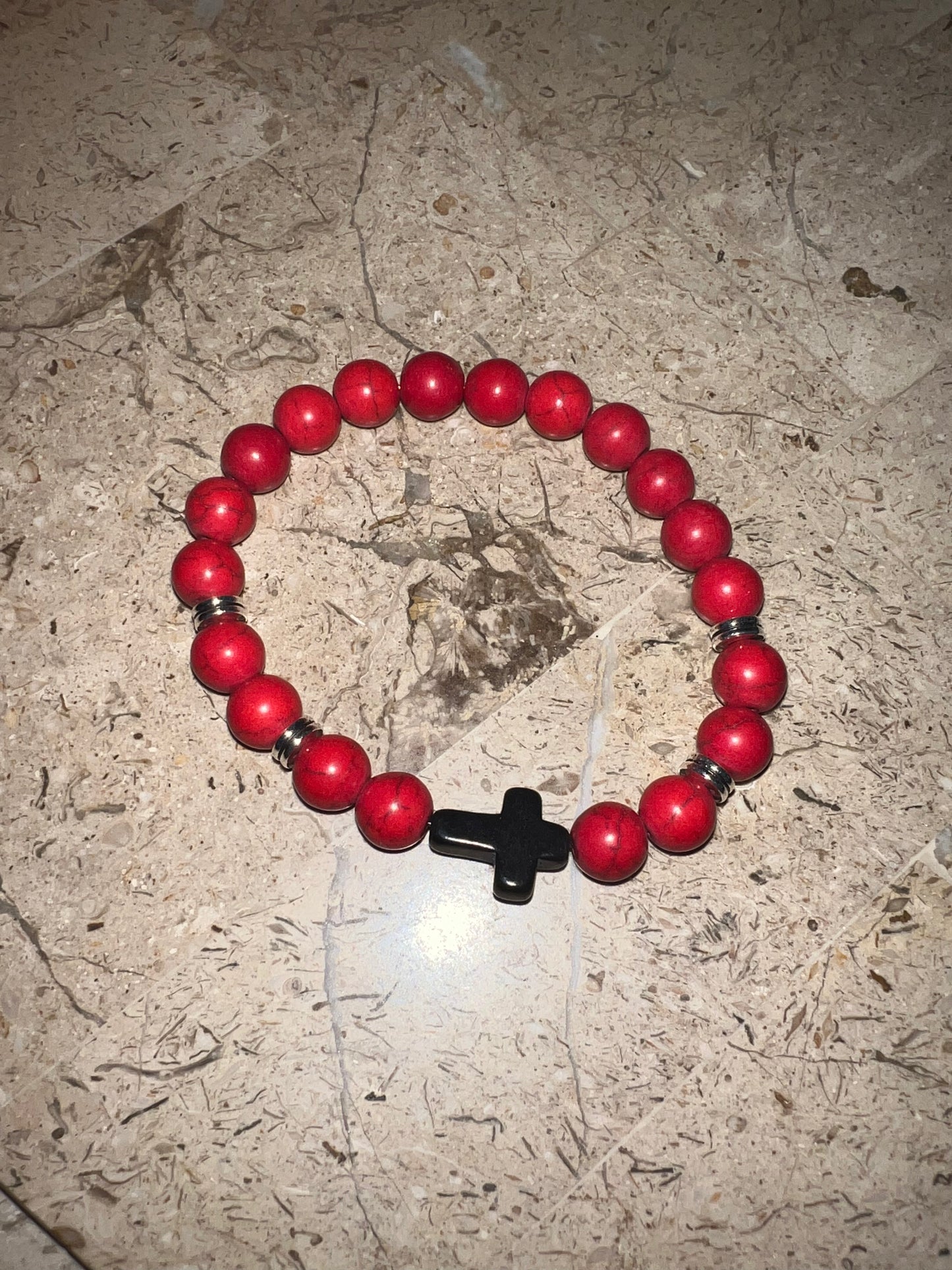 Beaded Cross Bracelet