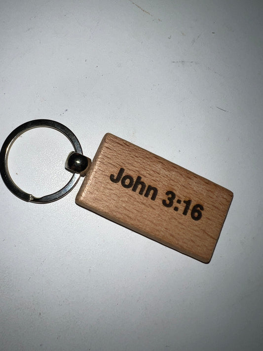 Custom Bible Verse Wooden Keychain