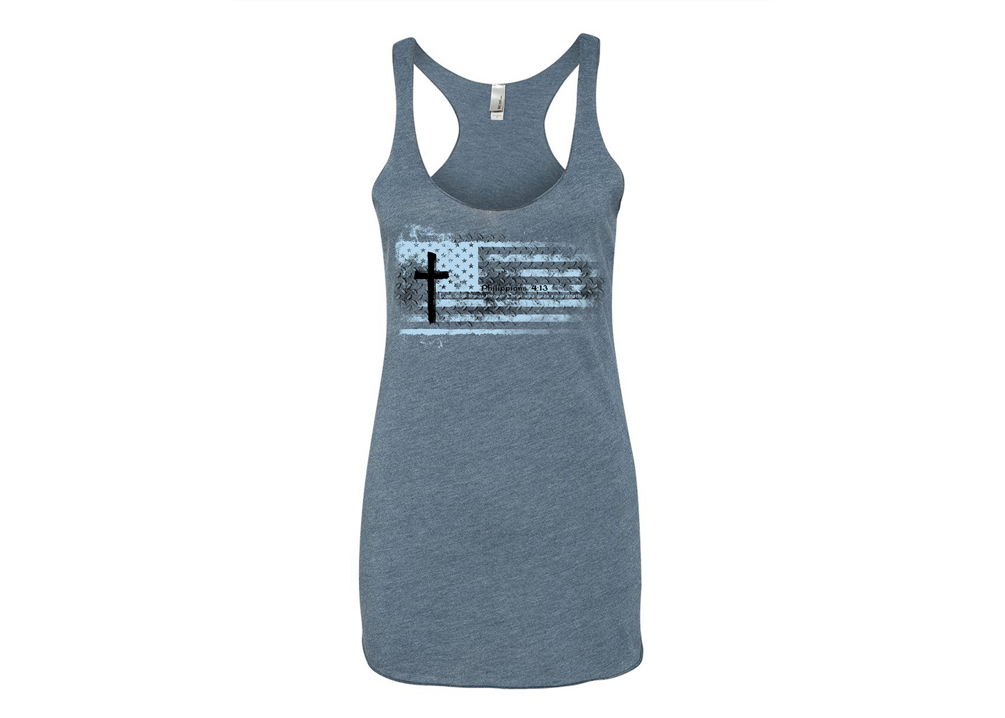 Philippians 4:13 Triblend Racerback Tank