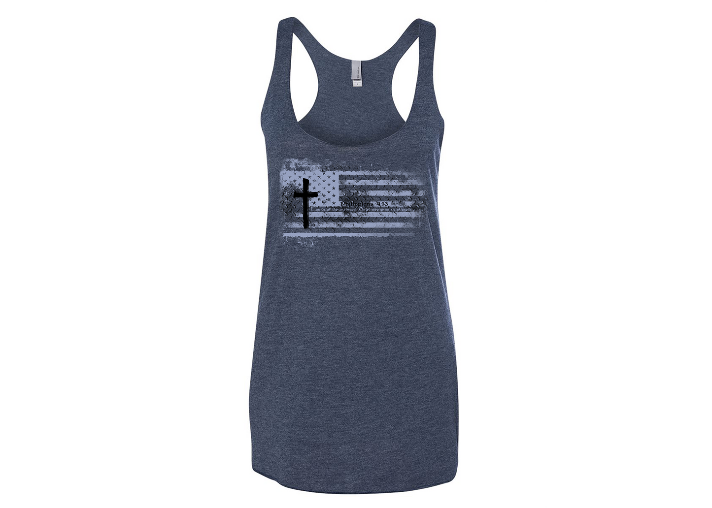 Philippians 4:13 Triblend Racerback Tank
