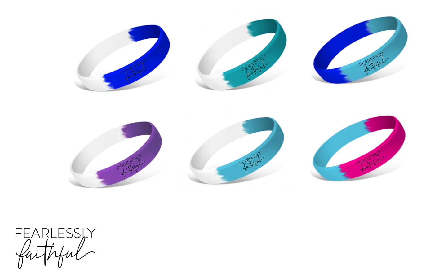 Two Tone Color Wristband Bundle