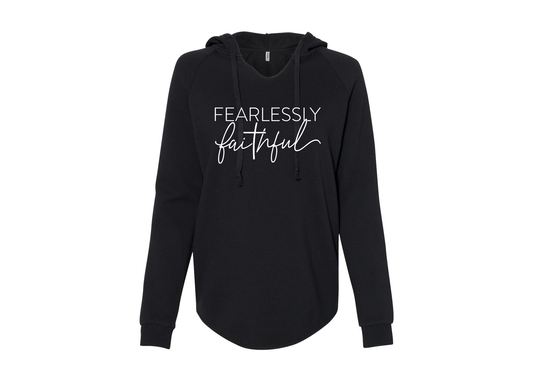 Fearlessly Faithful Wave Wash Hooded Pullover