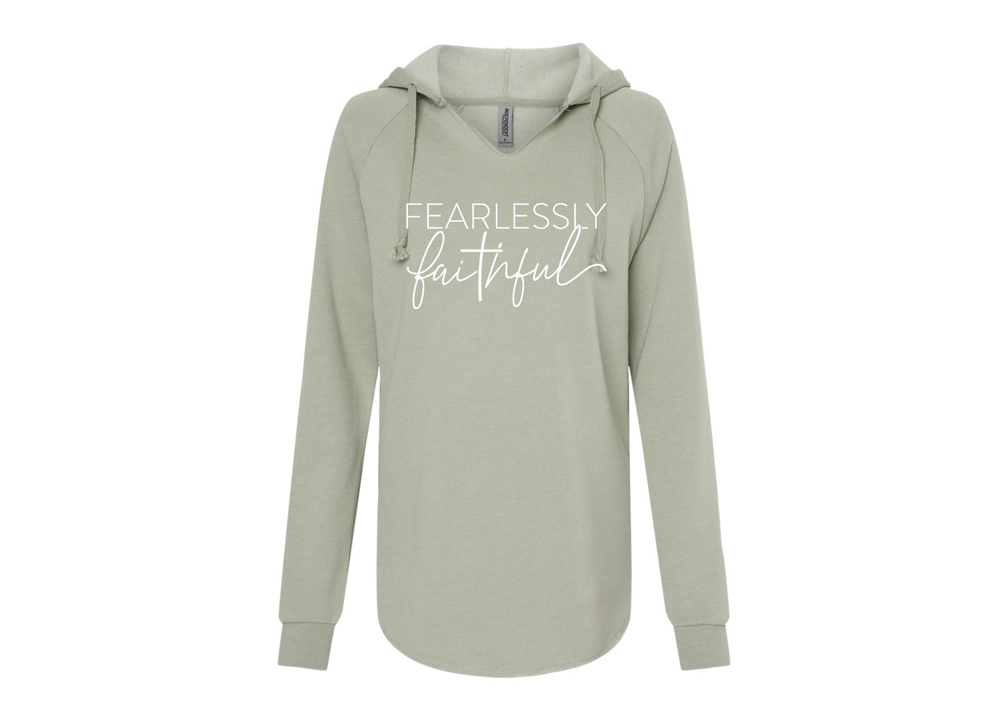 Fearlessly Faithful Wave Wash Hooded Pullover